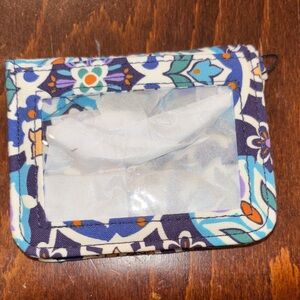 Vera Bradley Blue and White Floral ID Wallet